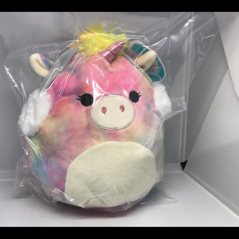 NWT Esmerelda the Rainbow Unicorn 8in Plush Series 36 Squishmallow w/ Earmuffs - Picture 5 of 5